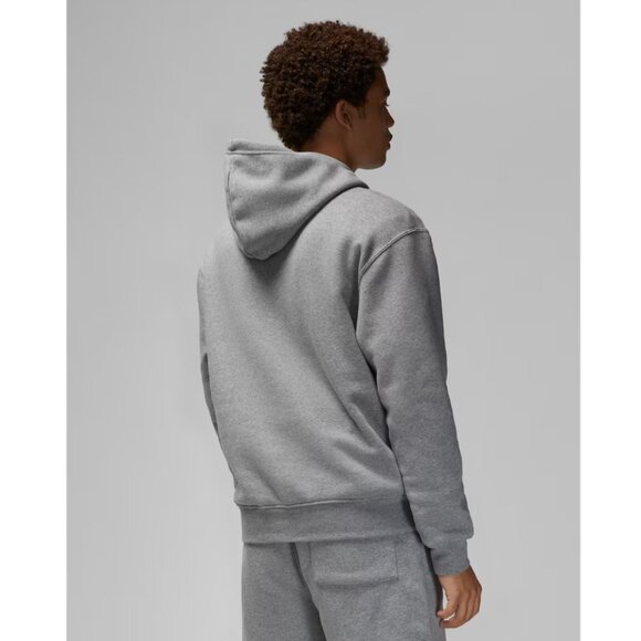 Jordan Jumpman Brooklyn Essentials Mens Fleece Pullover Hoodie Heather Gray - Picture 7 of 15
